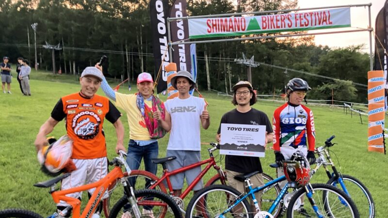 シマノバイカーズのデュアルスラロームエキシビジョンレースに参加しました。